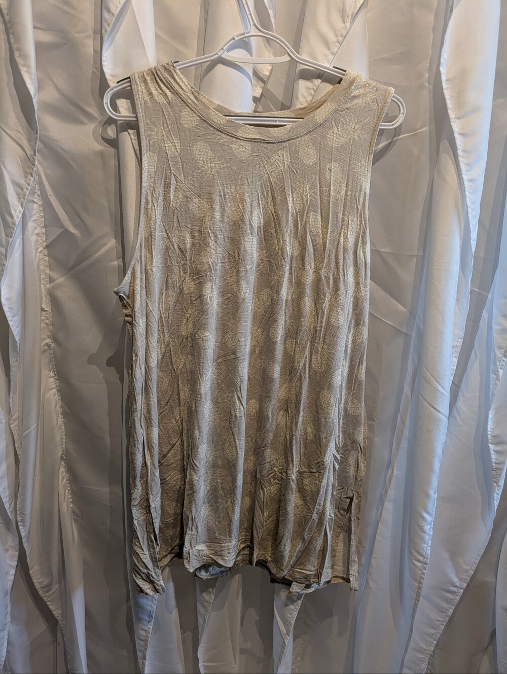 D1 Torrid Super Soft Pineapple Polka Dot Slub Jersey Tank Tunic - Size 3